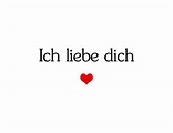 Je t'aime en allemand carte son Ich liebe dich