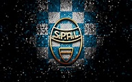 Download wallpapers Spal FC, glitter logo, Serie A, blue white ...