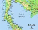 Kort over Thailand, Thailand landkort