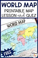 Printable World Map Worksheet and Quiz | Literacy In Focus