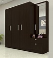 Buy Three Door Wardrobe with Dresser in Country Oak Dark Finish in PLPB ...