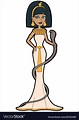 Cartoon egyptian queen cleopatra Royalty Free Vector Image