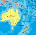 Australia New Zealand Map - TravelsFinders.Com