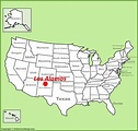 Los Alamos location on the U.S. Map