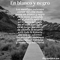 Poema En blanco y negro de Mario Benedetti - Análisis del poema