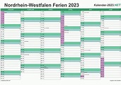 FERIEN Nordrhein-Westfalen 2023 - Ferienkalender & Übersicht