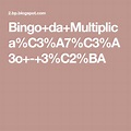 Bingo+da+Multiplica%C3%A7%C3%A3o+-+3%C2%BA | Matemática