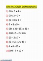 Operaciones combinadas descarga ejercicios para imprimir pdf – Artofit