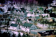 Bartlett, NH : An aerial view of the center of Bartlett Village circa ...
