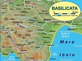 Map of Basilicata (State / Section in Italy) | Welt-Atlas.de