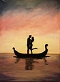 Romantic couple in the sunset/moonlight - Glows in the dark - 2 in 1 ...