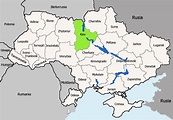 Mapa de Kiev, región o provincia (óblast) de Ucrania | Mapamundial.co