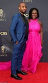 Uzo Aduba stuns in hot pink gown with husband Robert Sweeting... as ...