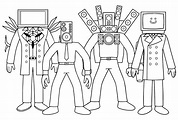 Skibidi Toilet Titan Speakerman Coloring Page Download,