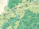 Richmond upon Thames (London borough) retro map giclee print – Mike ...
