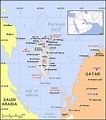 Detailed political map of Bahrain with relief | Bahrain | Asia ...