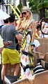 Paris Hilton in bikini top at the Miami Hilton pool | GotCeleb
