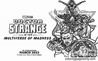 Doctor Strange in The Multiverse Of Madness 2022 Coloring Pages ...