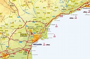 Alicante Mapa Ciudad de la Región | España mapa de la ciudad