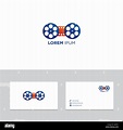 Elementos de diseño de logotipo con business card template, rollo de ...