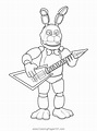 Bonnie the Rabbit FNAF Coloring Page | Fnaf coloring pages, Coloring ...