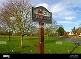 Redbourn village sign overlooking Redbourn common, Hertfordshire ...