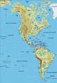 Karte von Amerika, physikalisch (Amerika, physikalisch) - Karte