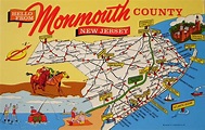Monmouth County NJ map postcard - a photo on Flickriver