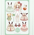DIY craft: cute chibi paper doll templates and printables