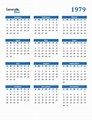 1979 Calendar (PDF, Word, Excel)