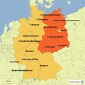 StepMap - West-Ost-Deutschland - Landkarte für Deutschland