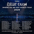 Billie Eilish Announces 2020 World Tour Dates & Tickets | Billie eilish ...