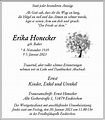 Traueranzeigen von Erika Honecker | WirTrauern