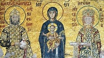 Giovanni II Comneno, Irene e il figlio Alessio. 1118-1122. Santa Sofia ...