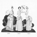 Illustration Of Three Nineteenth Century Women Digital Art by Claire ...