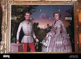 Austria, Viena, retrato de la emperatriz Sissi y su esposo Francisco ...