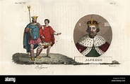 Edgar el Pacífico, rey de Inglaterra y el retrato del rey Alfredo el ...
