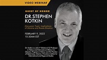 Dr. Stephen Kotkin - Recent Speakers - The Economic Club of New York