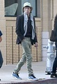 Trendy: The Rolling Stones rocker, 71, adopted a low-key outfit wearing ...