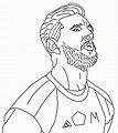 La Cara de Lionel Messi para colorear, imprimir e dibujar –ColoringOnly.Com