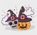 Dibujos animados de halloween feliz 636299 Vector en Vecteezy
