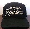 NWA VINTAGE RAIDERS HAT WOOL LOS ANGELES ALL BLACK PROLINE SCRIPT ...