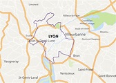 Mapa de la ciudad de Lyon 165899 Vector en Vecteezy