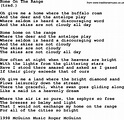 Home On The Range, by The Byrds - lyrics with pdf
