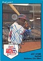 Jeff Stone autographed baseball card 1989 Pro Cards Oklahoma City 89ers ...