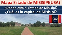 Mapa de Misisipi Estados Unidos. Capital de Misisipi. Donde esta Misisipi. Mississippi map - YouTube