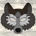 Wolf Mask Printable wolf costume animal mask grey wolf masks kids mask ...