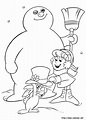 Dibujos para colorear de Frosty, el muñeco de nieve