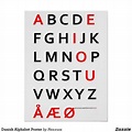 Danish Alphabet Poster | Zazzle | Danish alphabet, Alphabet poster ...