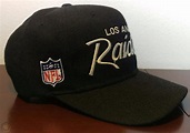 NWA VINTAGE RAIDERS HAT WOOL LOS ANGELES ALL BLACK PROLINE SCRIPT ...